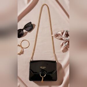 🖤✨ Jimmy Choo Black Crossbody Bag – Gold Hardware | NWOT ✨🖤